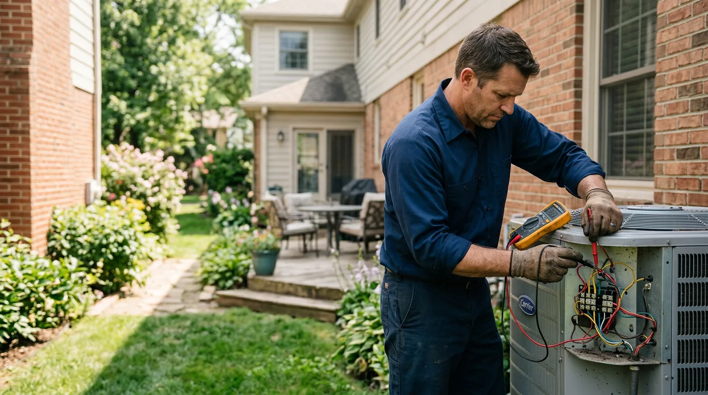 HVAC technician working near Velarde, NM